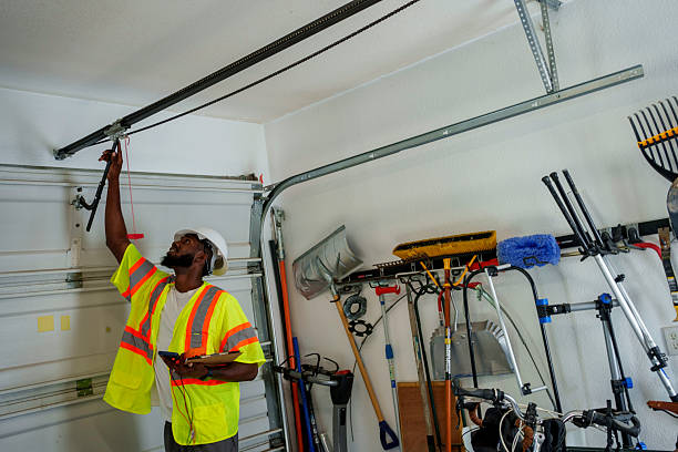 Professional Garage Door Installation technician working in Benson, NC